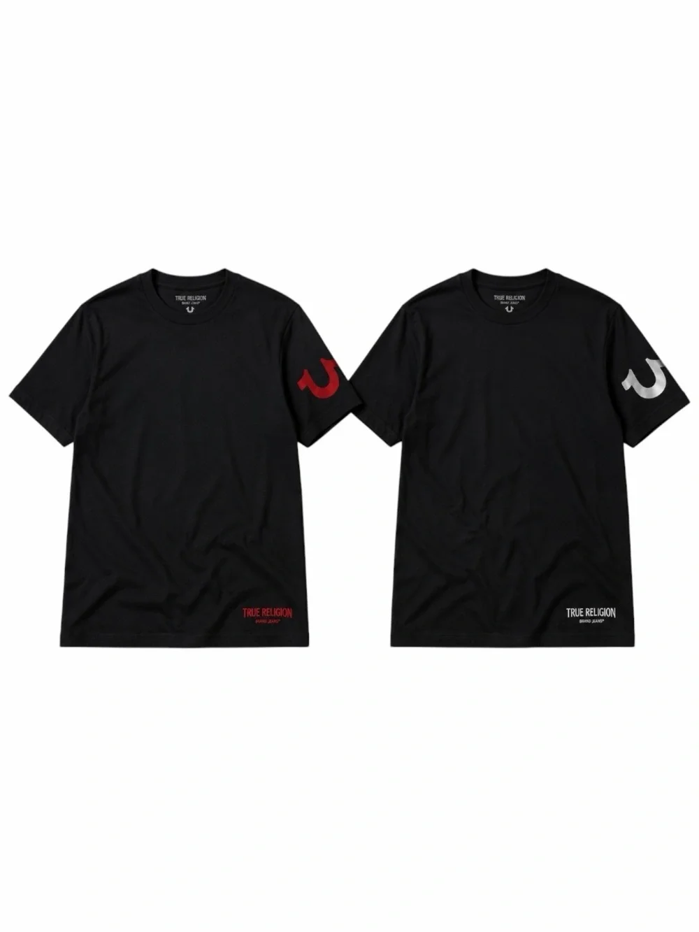 True Religion Men’s Crewneck Undershirt Tee Bundle of 2 Shirts XL Black